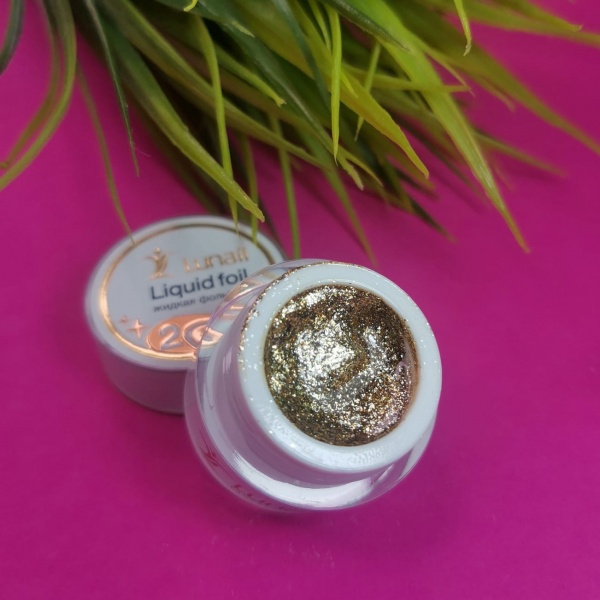 Lunail "Liquid foil 2" Гель-краска жидкая слюда  золото 5мл