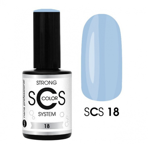 Nano professional Ультражесткое базовое покрытие SCS 18 Небесно-голубой 15 мл